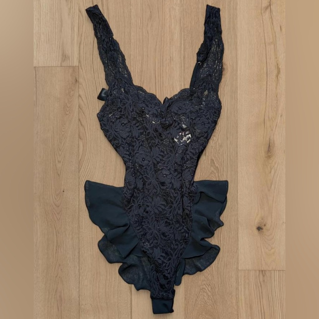 Vintage 1996 Victoria’s Secret Black Lace Teddy Nwt
